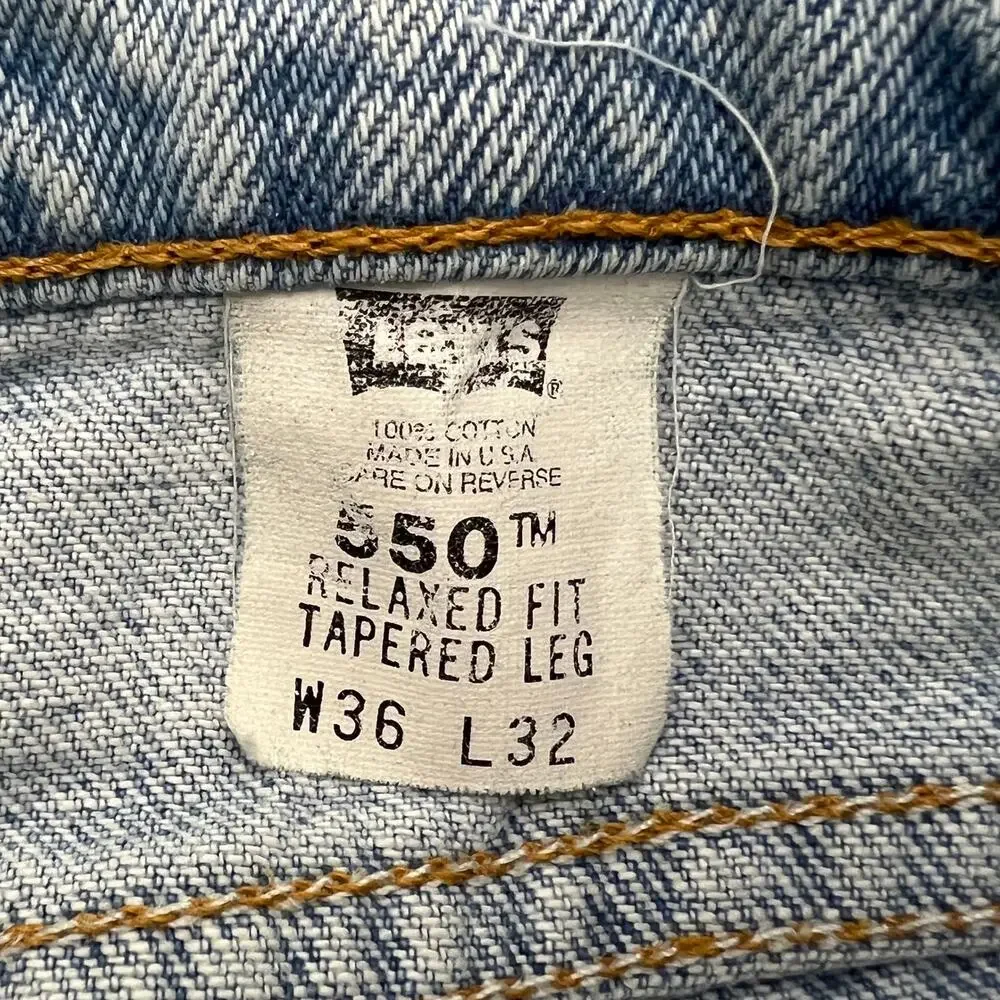 Vintage 90s 550 Levi’s Jeans Relaxed Fit Tapered Leg - Size 34 x 31‎